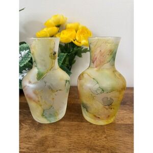 Creazioni Silvestri‎ Murano Style Italian Art Glass Vases Handcrafted Crystal